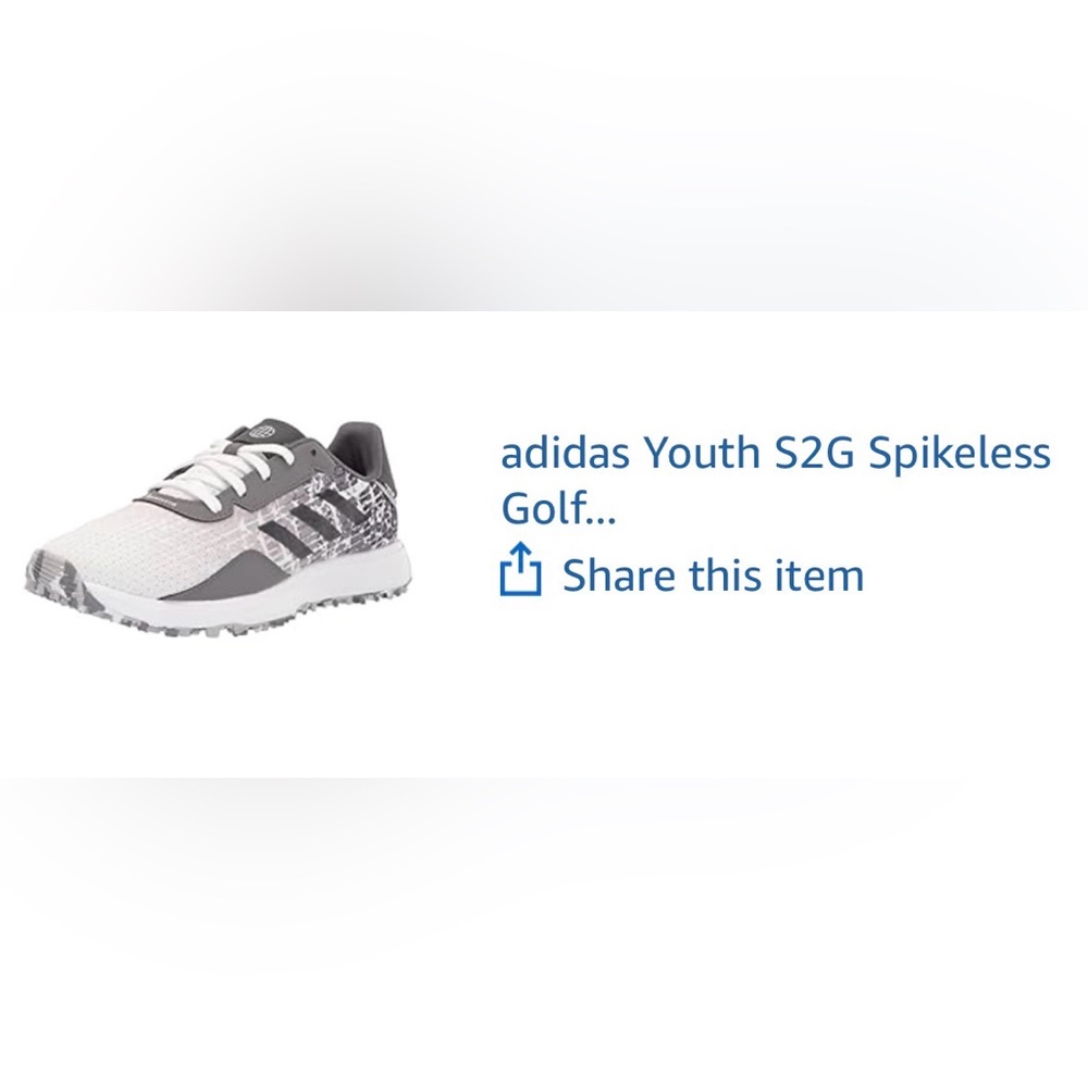 Adidas Black and Gray Spike less Golf shoes